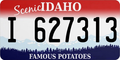 ID license plate I627313