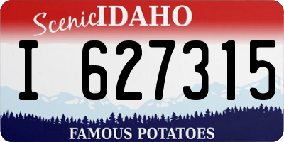 ID license plate I627315
