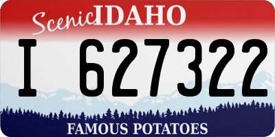 ID license plate I627322