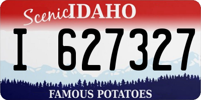 ID license plate I627327