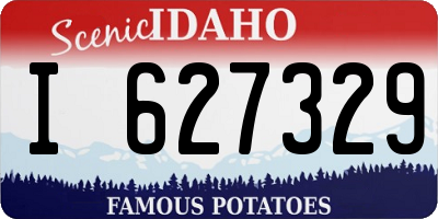 ID license plate I627329