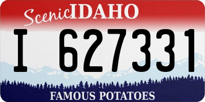 ID license plate I627331