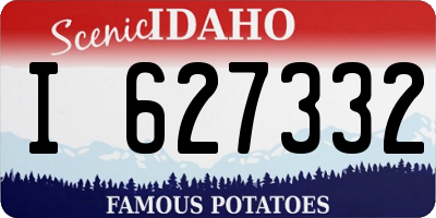 ID license plate I627332