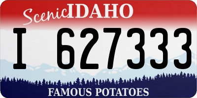 ID license plate I627333