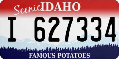 ID license plate I627334