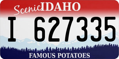 ID license plate I627335