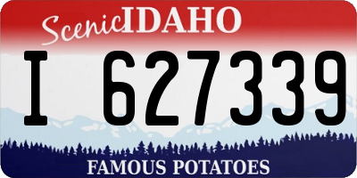 ID license plate I627339