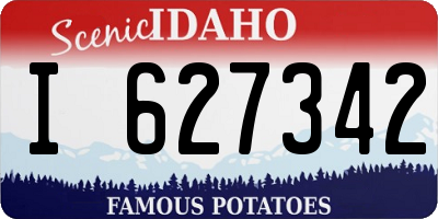ID license plate I627342