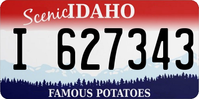 ID license plate I627343