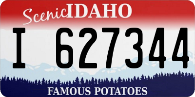 ID license plate I627344