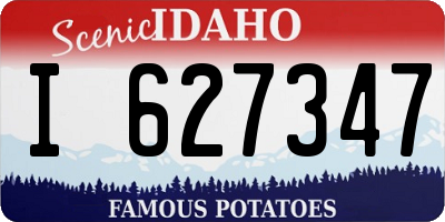 ID license plate I627347