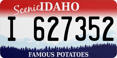 ID license plate I627352