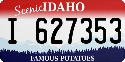 ID license plate I627353