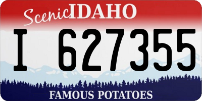 ID license plate I627355