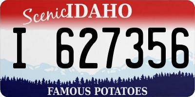 ID license plate I627356
