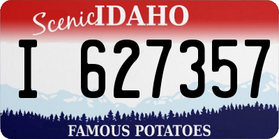ID license plate I627357