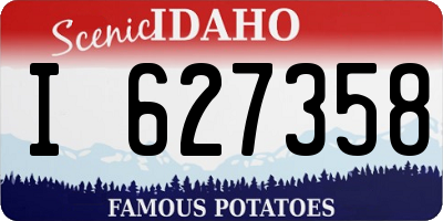 ID license plate I627358