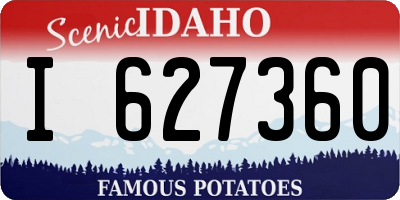 ID license plate I627360