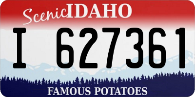 ID license plate I627361