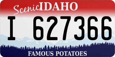 ID license plate I627366