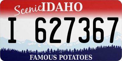 ID license plate I627367