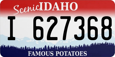 ID license plate I627368