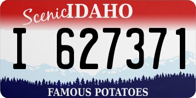 ID license plate I627371