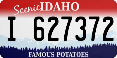 ID license plate I627372