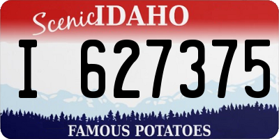 ID license plate I627375