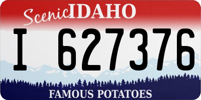 ID license plate I627376