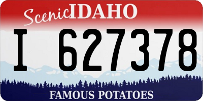 ID license plate I627378