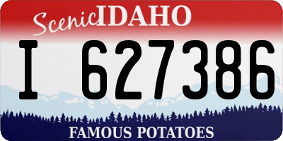 ID license plate I627386