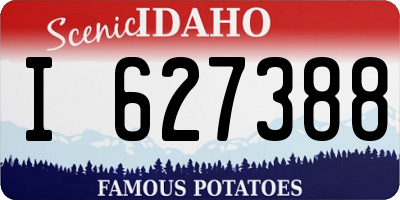 ID license plate I627388