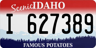 ID license plate I627389