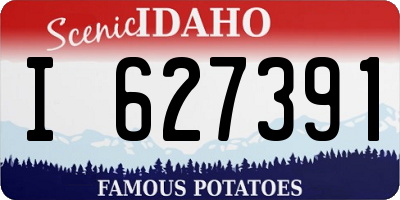ID license plate I627391