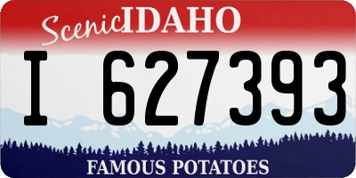 ID license plate I627393