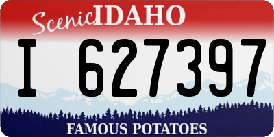 ID license plate I627397