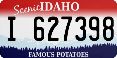ID license plate I627398