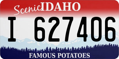 ID license plate I627406