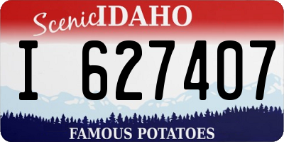 ID license plate I627407
