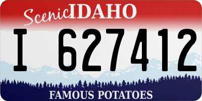 ID license plate I627412