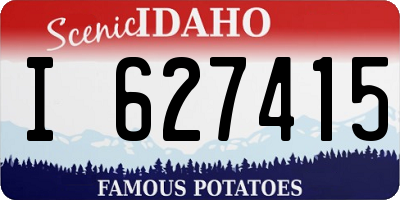 ID license plate I627415