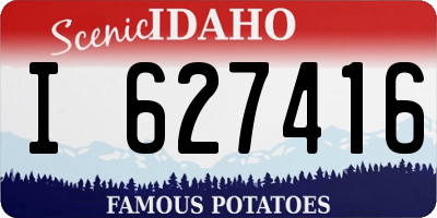 ID license plate I627416