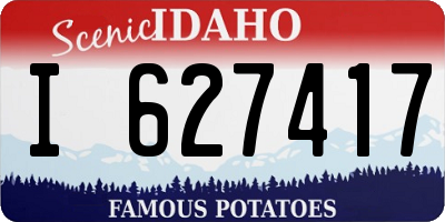 ID license plate I627417