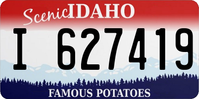 ID license plate I627419