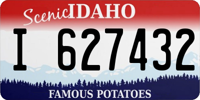 ID license plate I627432