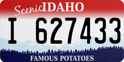 ID license plate I627433