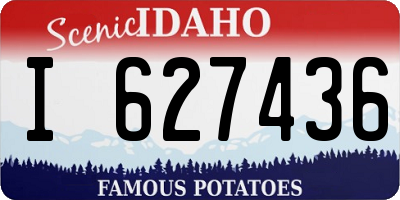 ID license plate I627436