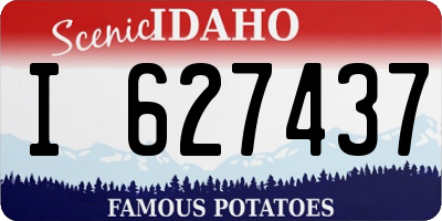 ID license plate I627437