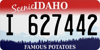 ID license plate I627442